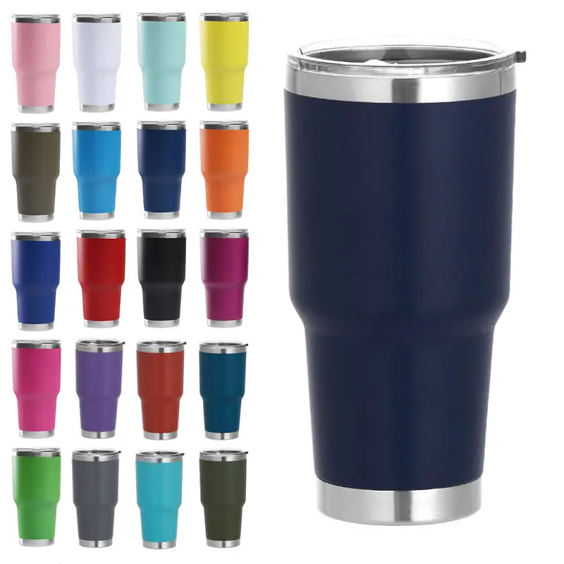 OEM 30oz أكواب القهوة السفر المحمولة مزدوجة الجدار فراغ الفولاذ المقاوم للصدأ بهلوان الكؤوس 8