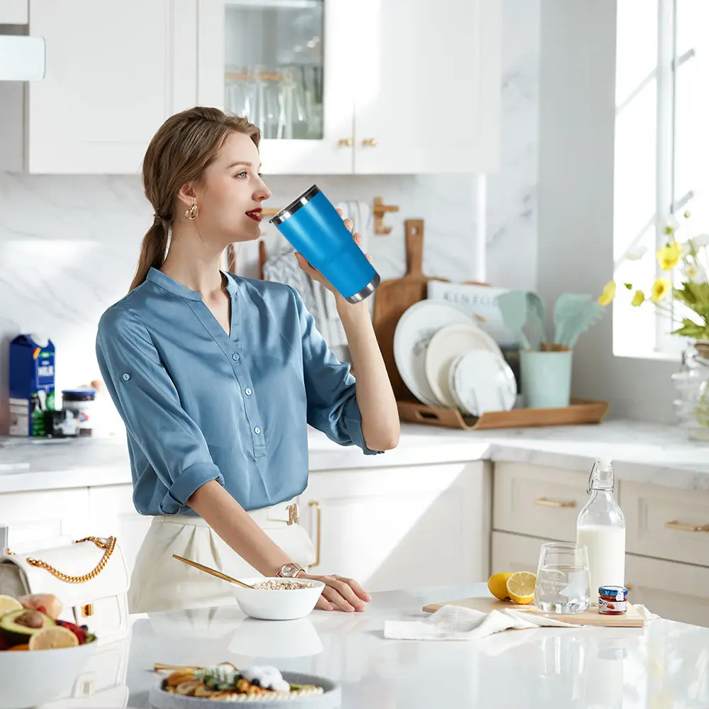 OEM 30oz أكواب القهوة السفر المحمولة مزدوجة الجدار فراغ الفولاذ المقاوم للصدأ بهلوان الكؤوس 10