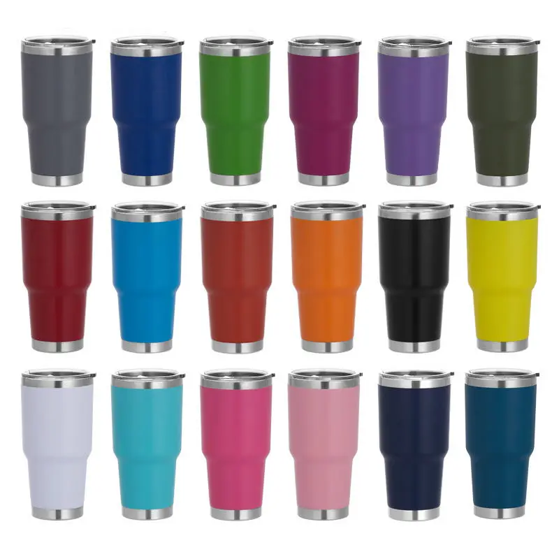 OEM 30oz أكواب القهوة السفر المحمولة مزدوجة الجدار فراغ الفولاذ المقاوم للصدأ بهلوان الكؤوس 9