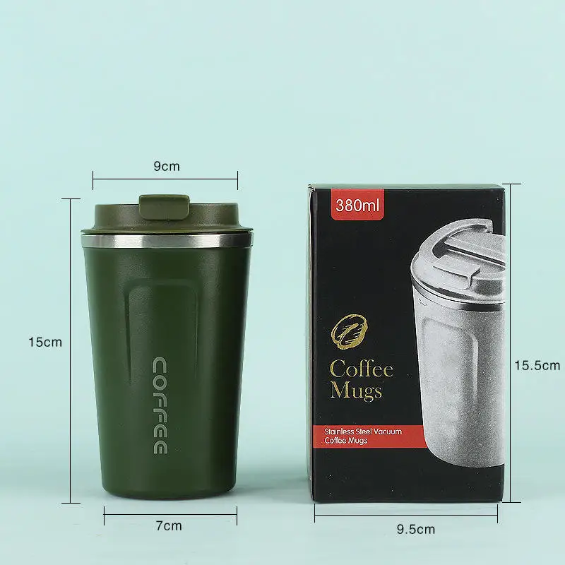 شعار مخصص 380/510 مل فنجان القهوة الفولاذ المقاوم للصدأ جدار مزدوج فراغ معزول 13