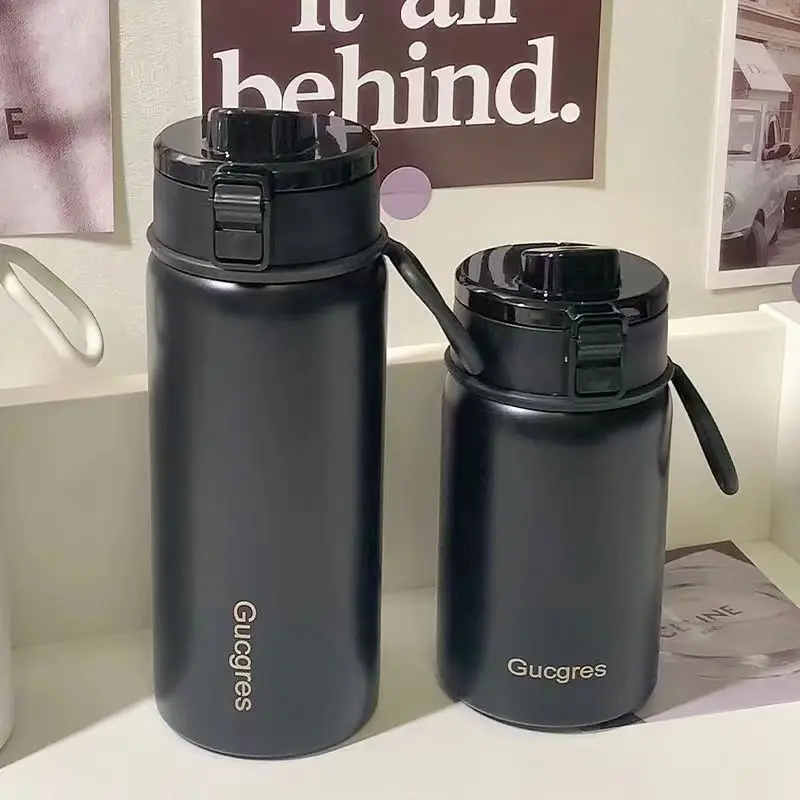 Garrafas de água quente com logotipo personalizado isolam garrafa de água reutilizável de aço inoxidável 11