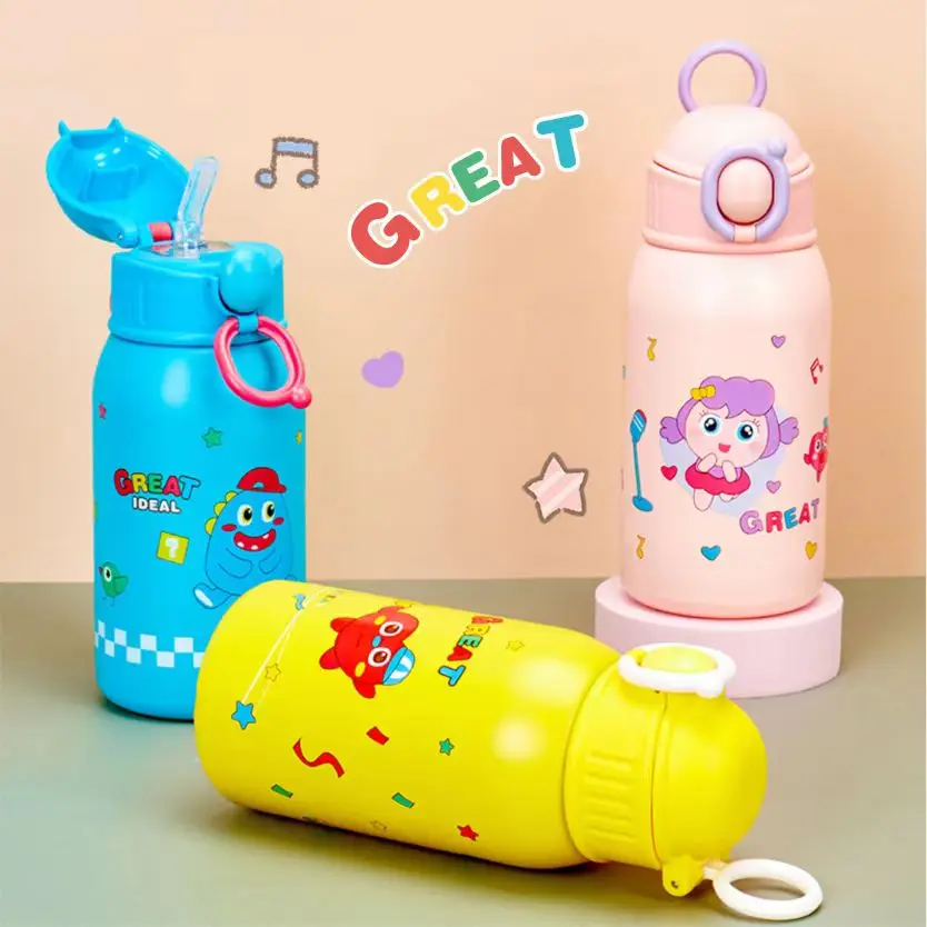 New Hot Sales Stainless Drinking Water Bottle With Silicone Sleeve Large Capacity Portable Sippy Coffee Cups With Lid And Straw 7