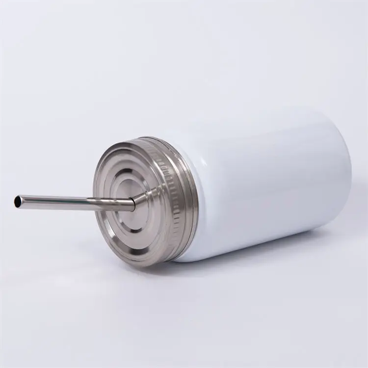 China seleção atacado 500ml de aço inoxidável branco glitter shimmer copo de vinho em branco com tampa de palha e alça 11