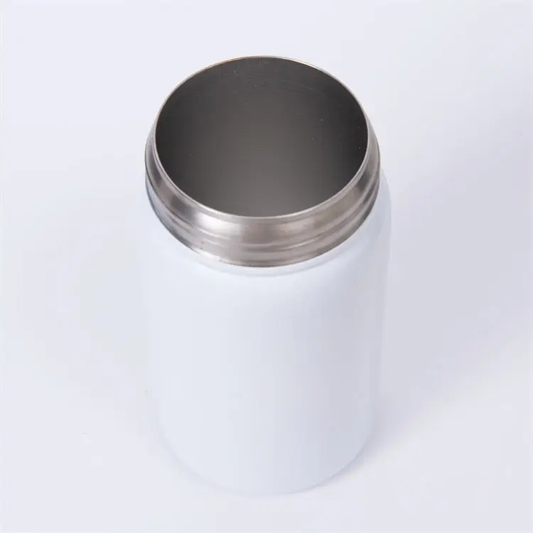 China seleção atacado 500ml de aço inoxidável branco glitter shimmer copo de vinho em branco com tampa de palha e alça 12