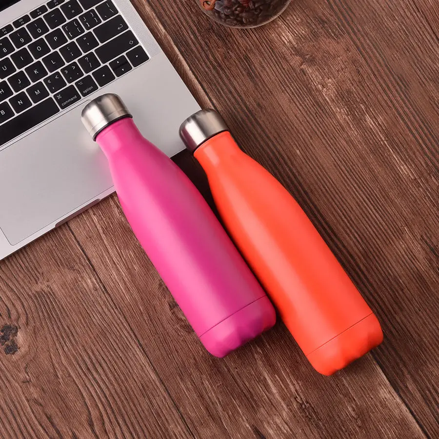 Beauchy, gran oferta, botella de agua mate para exteriores de acero inoxidable 304 con boca pequeña para gimnasio, taza deportiva, botellas de agua con pintura de goma 8