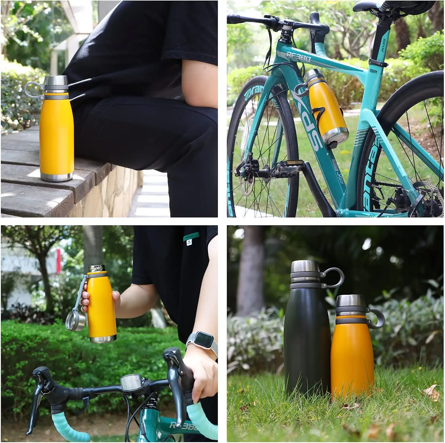 Beauchy, gran oferta, botella de agua mate para exteriores de acero inoxidable 304 con boca pequeña para gimnasio, taza deportiva, botellas de agua con pintura de goma 13