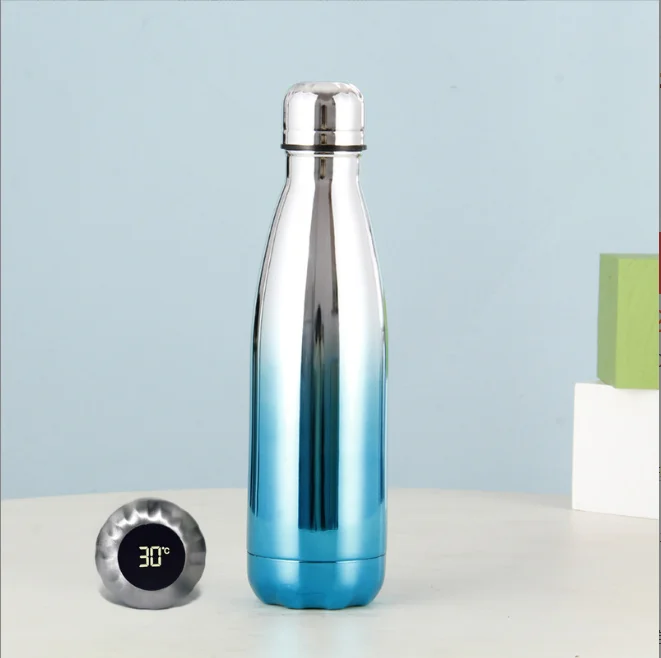 Nova garrafa térmica inteligente display de temperatura garrafa térmica 304 aço inoxidável cor progressiva esportes presente chaleira copo água 12