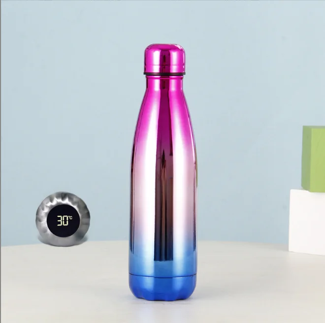Nova garrafa térmica inteligente display de temperatura garrafa térmica 304 aço inoxidável cor progressiva esportes presente chaleira copo água 13