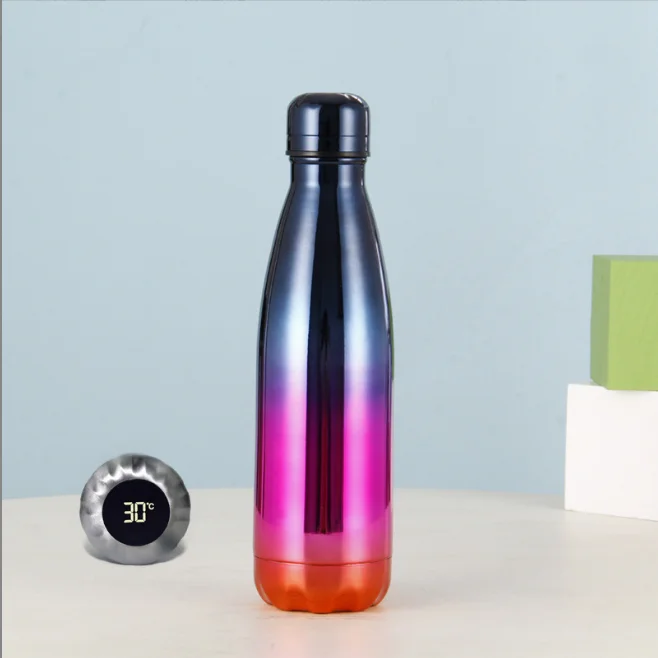 Nova garrafa térmica inteligente display de temperatura garrafa térmica 304 aço inoxidável cor progressiva esportes presente chaleira copo água 10