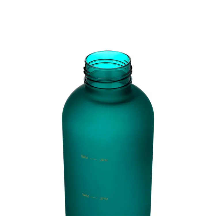 صديقة للبيئة 32 أوقية Bpa غطاء مطلي زجاجة مياه رياضية في Sk/تريتان زجاجة مياه بلاستيكية مستقيمة مع علامة الوقت 14