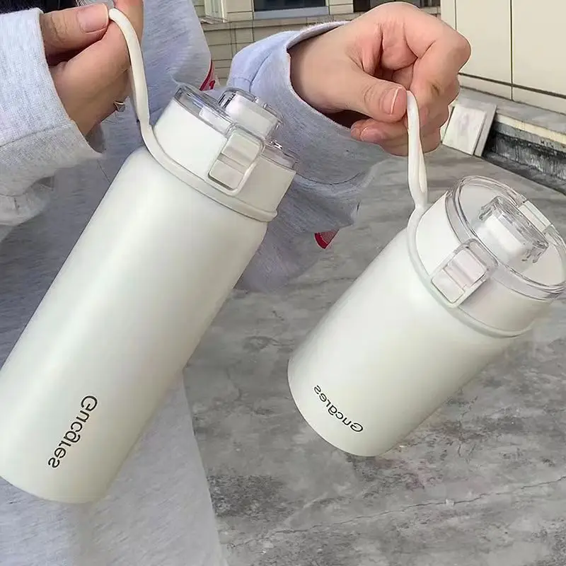 Selection Ineedu Smiling Face Heat Preservation Cup Student Portable Water Cup Stainless Steel China Water Bottles Adults Modern 14