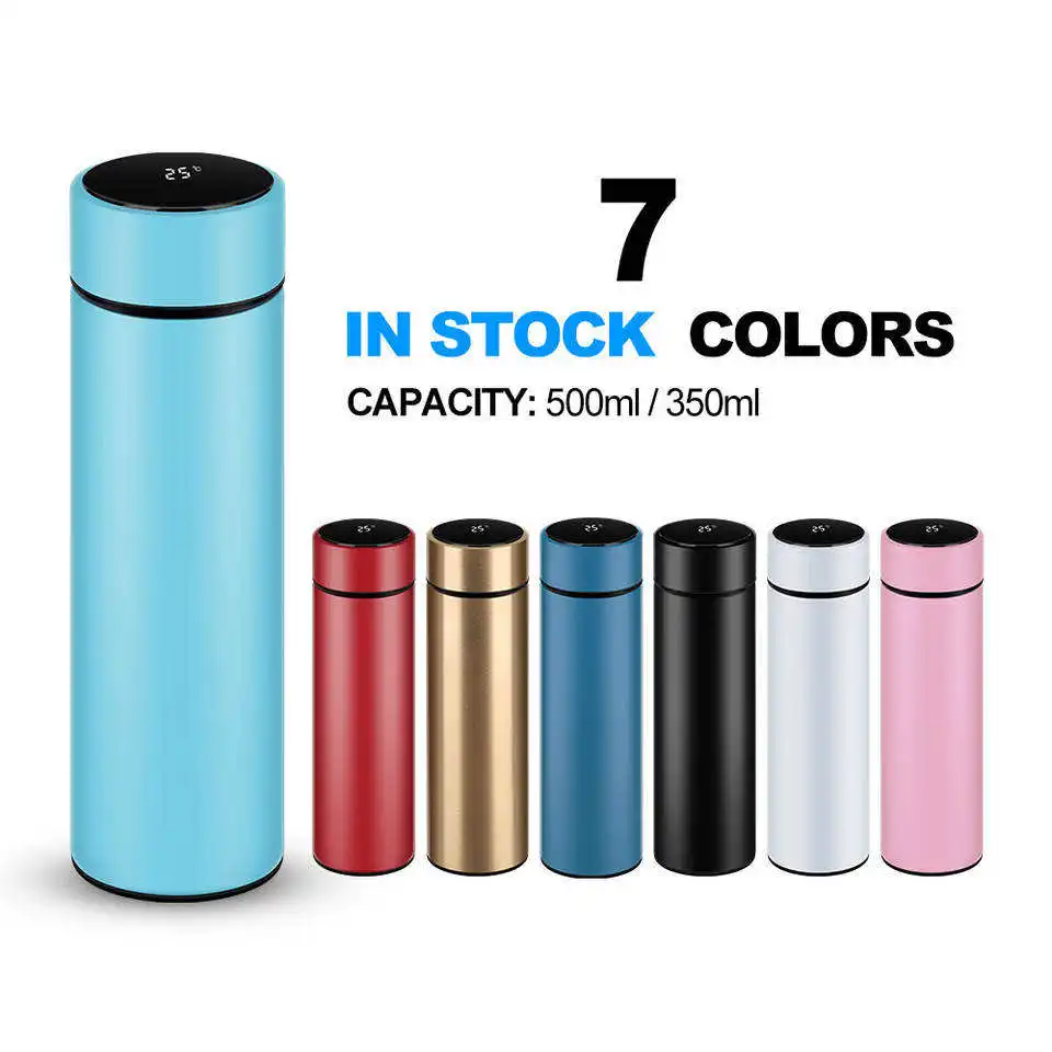 China High Grade Glass Led Termos Digitales Touch Screen Temperature Display Thermo Cup 304 Vacuum Flask Smart Water Bottle 8