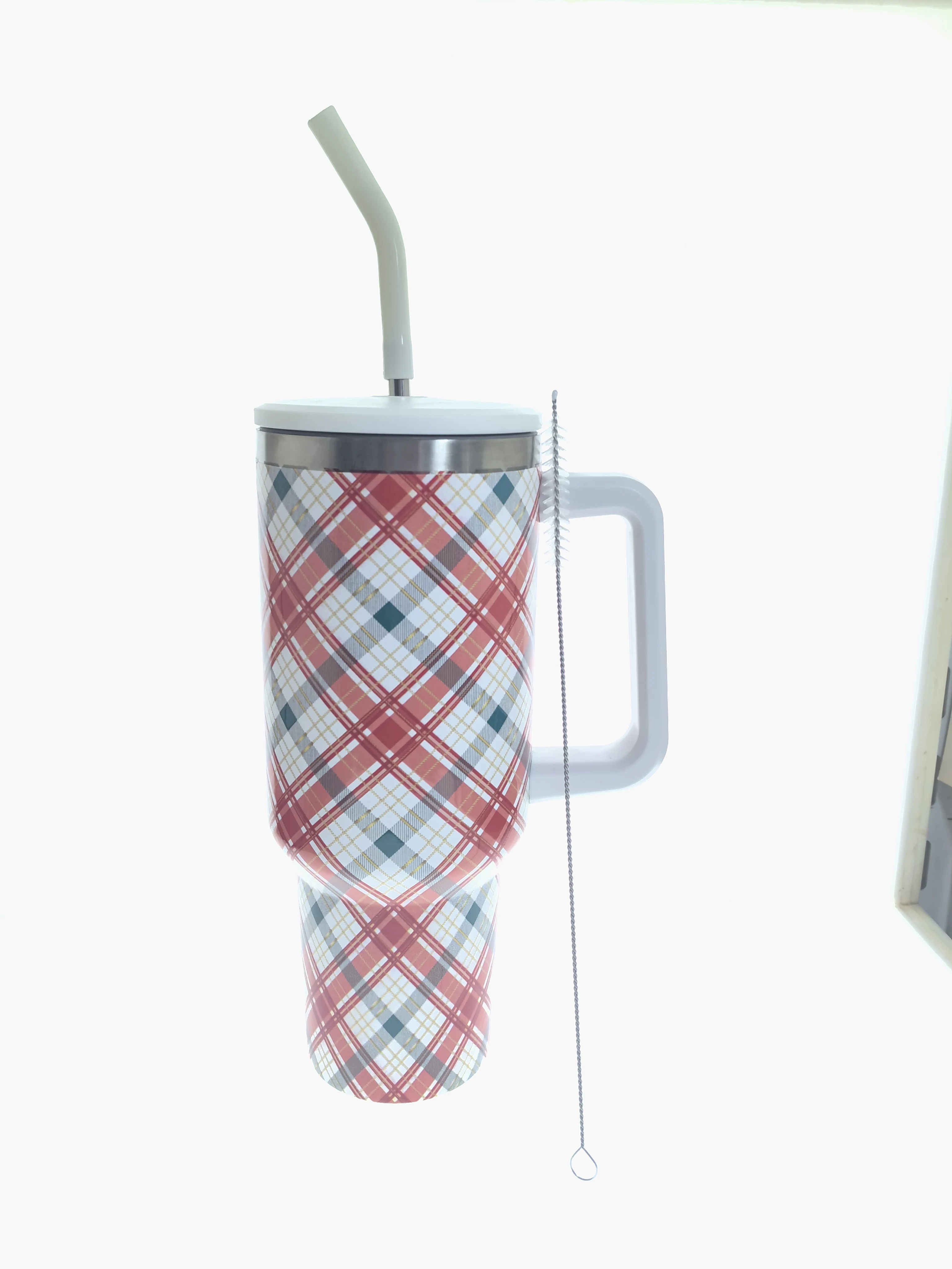 الجملة 40oz كأس Stane Travellery معزول الفولاذ المقاوم للصدأ 40oz بهلوان مع مقبض وقش 16