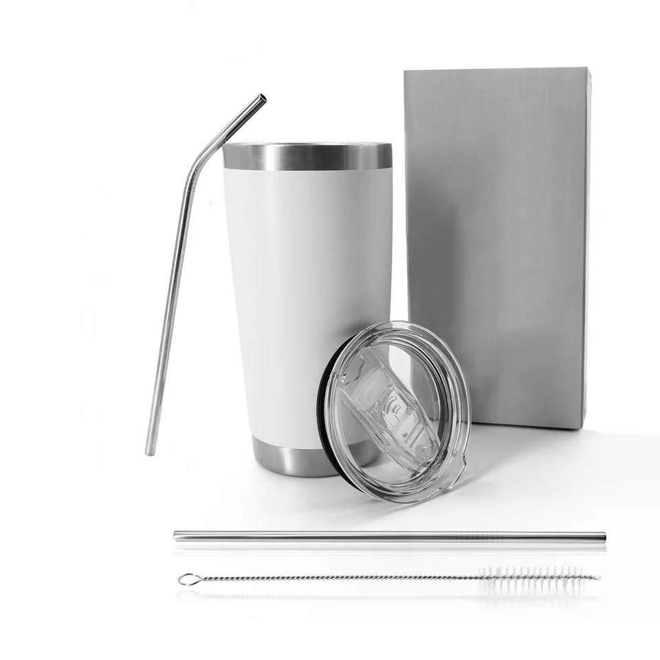 شعار مخصص ولون معزول زجاجة مياه رياضية واسعة الفم من الفولاذ المقاوم للصدأ مع أغطية وقش 13