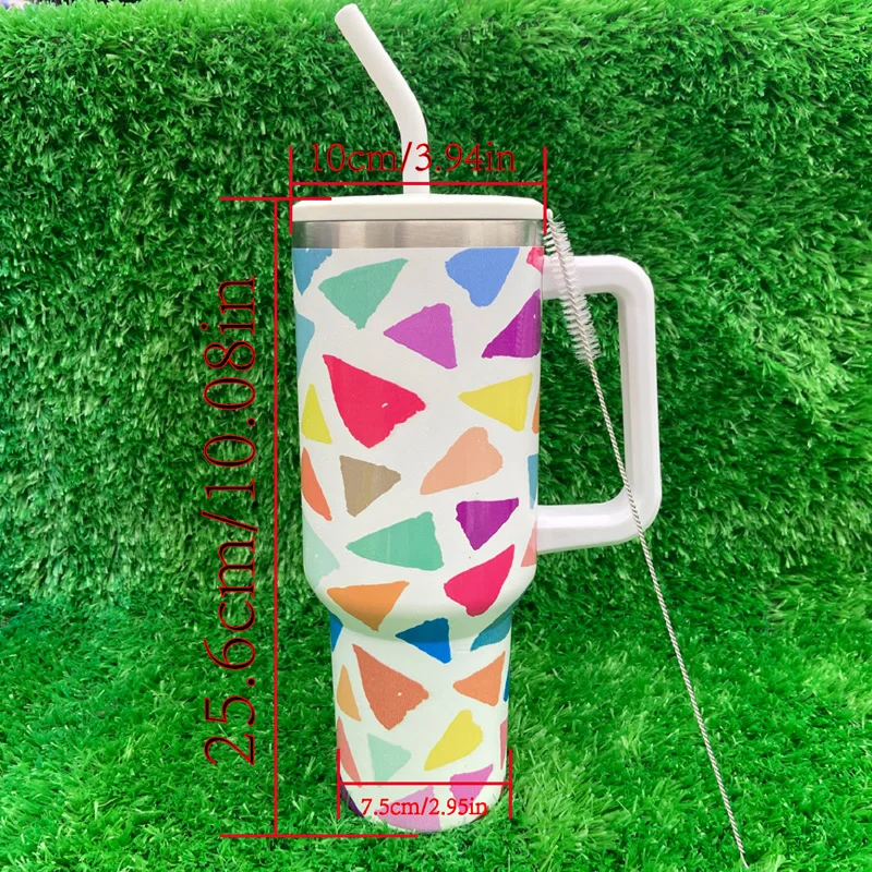 وصول جديد سلسلة الماس نمط شخصية معزول الفولاذ المقاوم للصدأ 40oz بهلوان التسامي مع مقبض 16