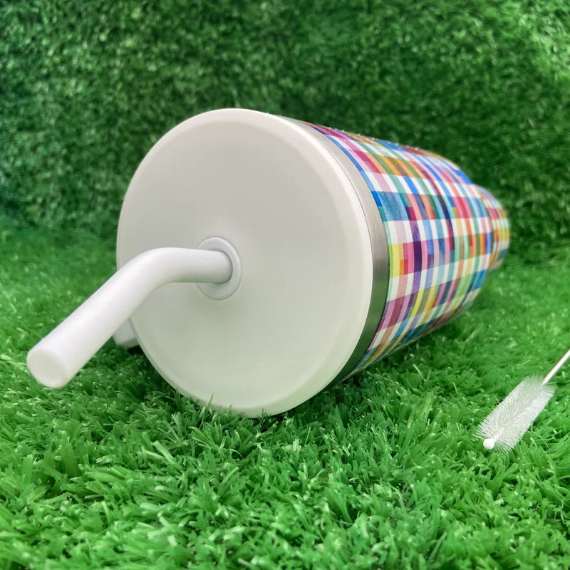 حار بيع الماس نمط سلسلة 40oz الفولاذ المقاوم للصدأ العزل الحراري بهلوان التسامي مع مقبض 14