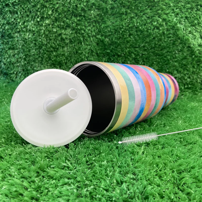 وصول جديد سلسلة الماس نمط شخصية معزول الفولاذ المقاوم للصدأ 40oz بهلوان التسامي مع مقبض 15