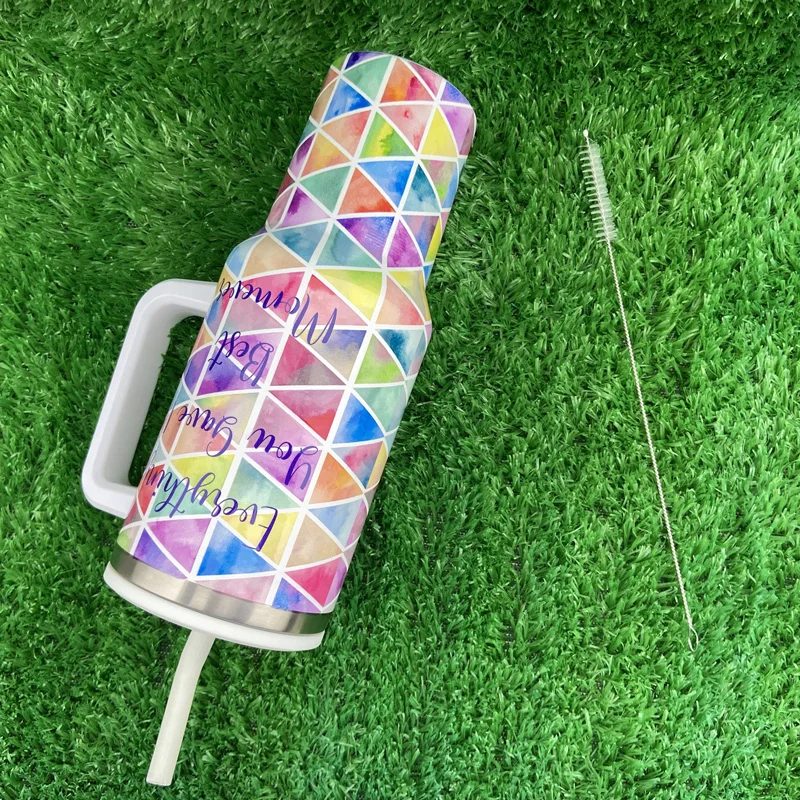 Vaso del nuevo regalo de la mamá del vaso del aislamiento de calor de la sublimación 40oz de la serie del día de la madre del nuevo diseño 17