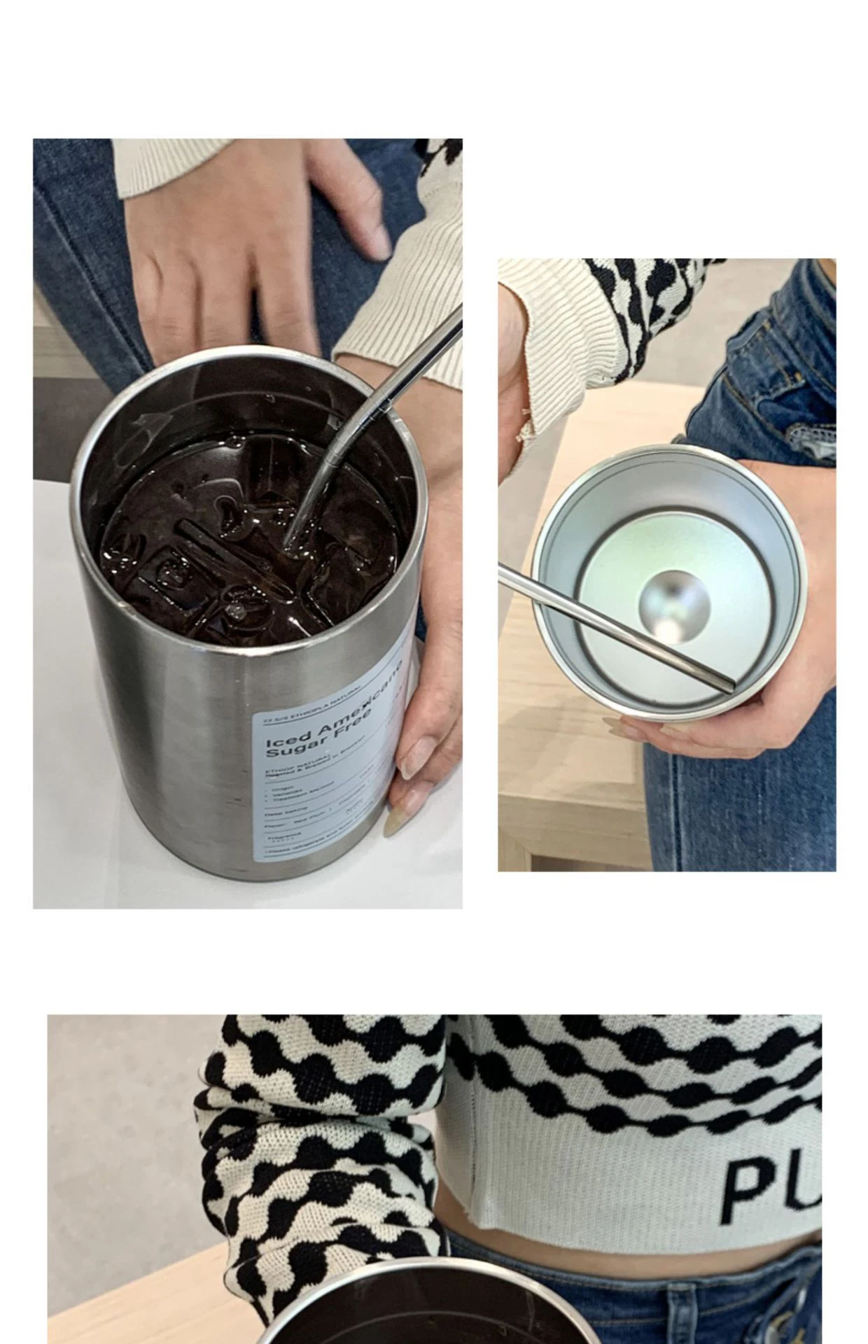 الجملة سعة كبيرة مزدوجة الجدار الفولاذ المقاوم للصدأ كأس المحمولة الفولاذ المقاوم للصدأ فنجان القهوة 13