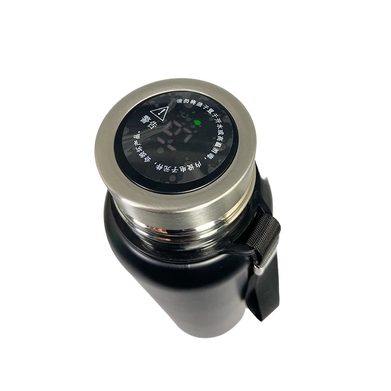 زجاجة مياه عالية الجودة معزولة من الفولاذ المقاوم للصدأ، عرض درجة الحرارة، زجاجة مياه معزولة بالفراغ 11