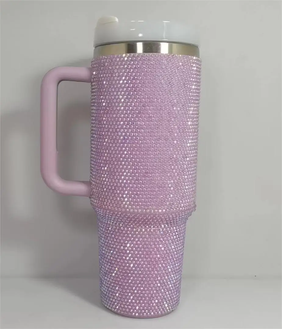 تخصيص لطيف 40oz 30oz شعبية مزدوجة الجدار الفولاذ المقاوم للصدأ معزول بهلوان مع القش وغطاء المقبض 9