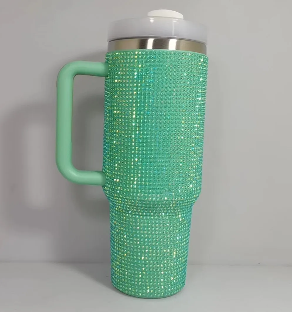 تخصيص لطيف 40oz 30oz شعبية مزدوجة الجدار الفولاذ المقاوم للصدأ معزول بهلوان مع القش وغطاء المقبض 10