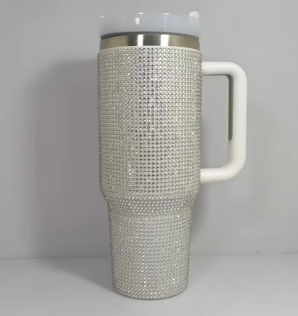 تخصيص لطيف 40oz 30oz شعبية مزدوجة الجدار الفولاذ المقاوم للصدأ معزول بهلوان مع القش وغطاء المقبض 12