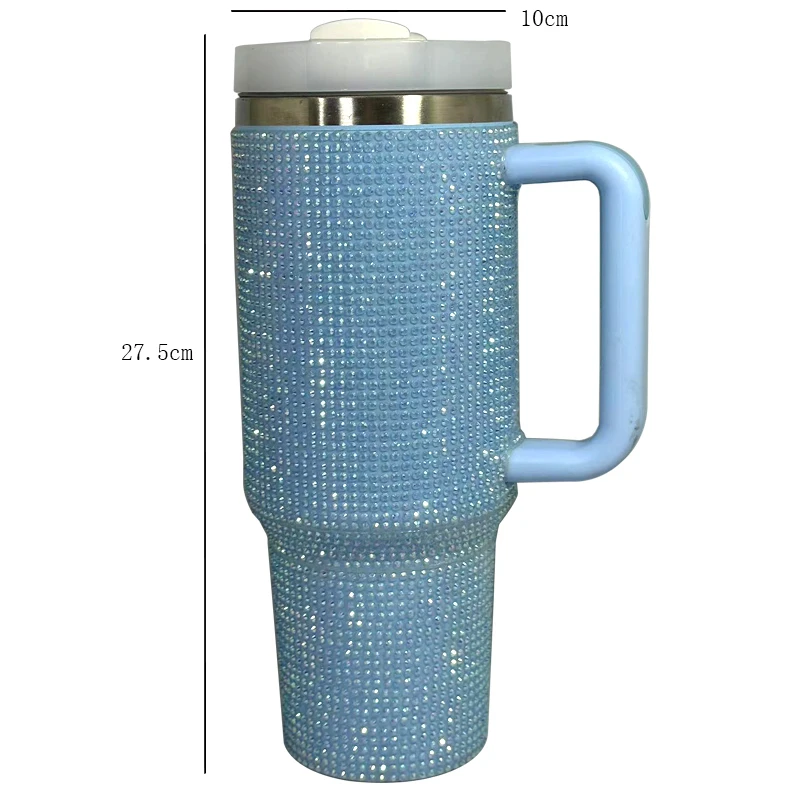 تخصيص لطيف 40oz 30oz شعبية مزدوجة الجدار الفولاذ المقاوم للصدأ معزول بهلوان مع القش وغطاء المقبض 15