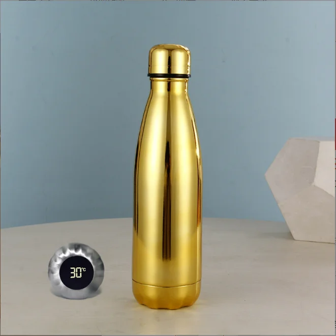 Wholesale Fashion Temperature Display Three-color Thermos Outdoor Portable Sports Water Bottle 12