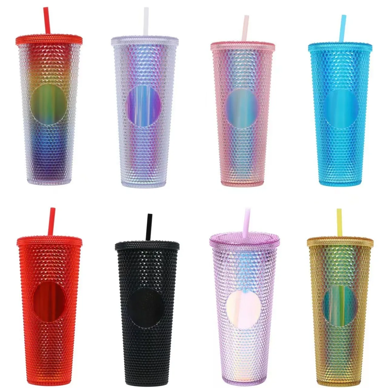 2023 Technology China New Design Wholesale Colorful 20 Oz Double Wall Clear Plastic Tumbler With Lid And Straw In Box 10