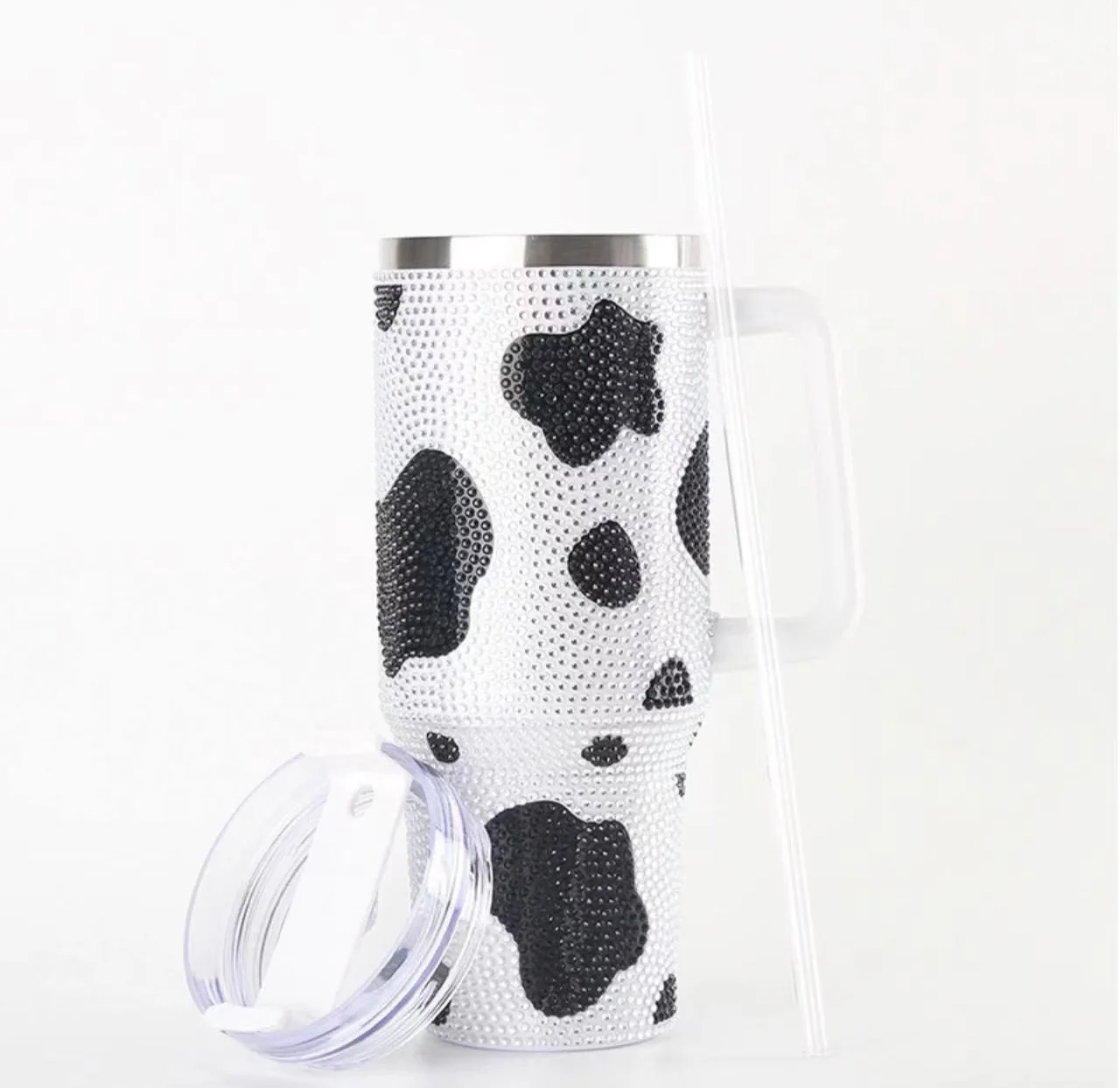 2024 Diamond Decoration Popular 40oz 20oz Straight Double Wall Stainless Steel Insulated Sublimation Tumbler With 10