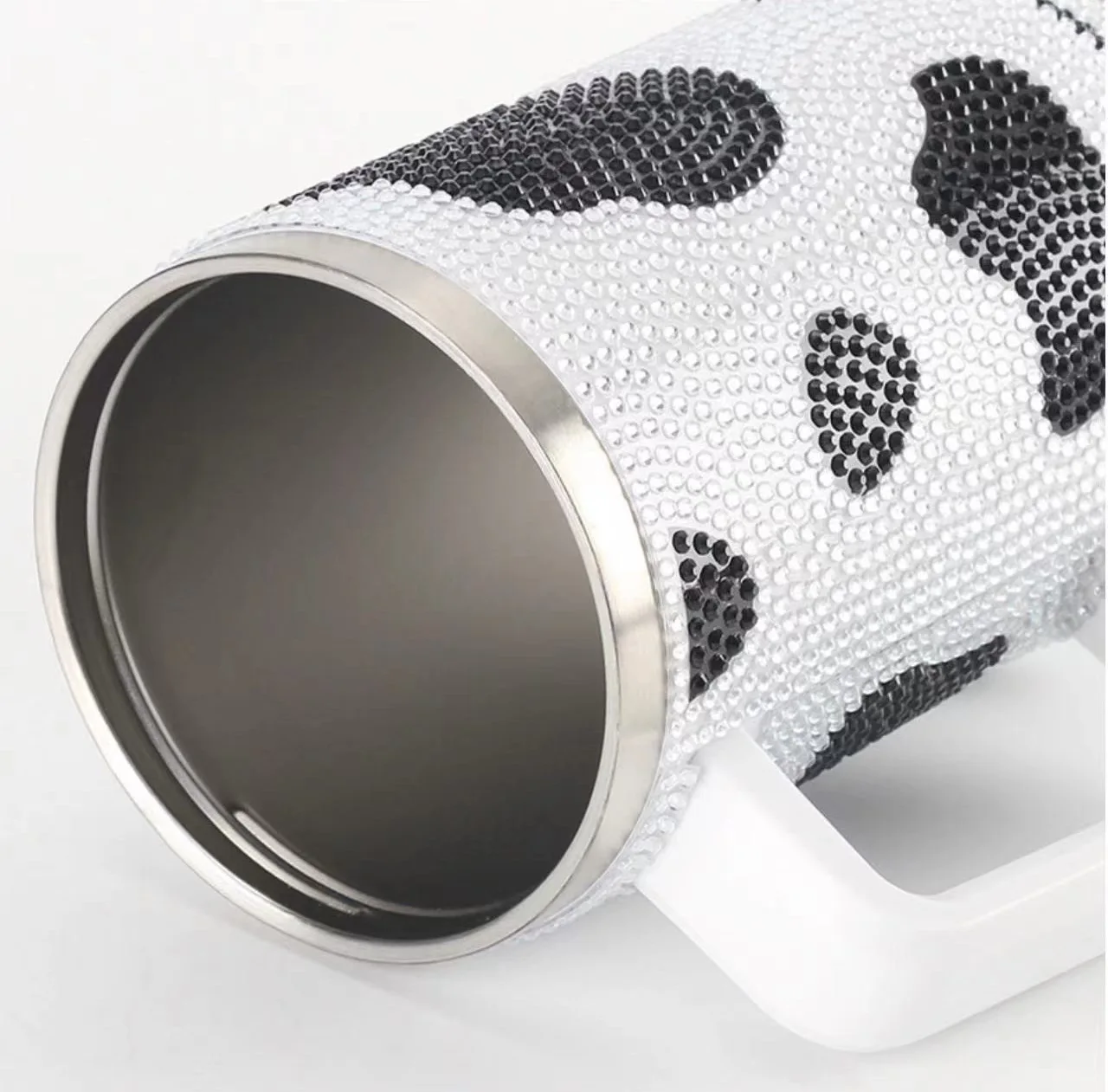 2024 Diamond Decoration Popular 40oz 20oz Straight Double Wall Stainless Steel Insulated Sublimation Tumbler With 12