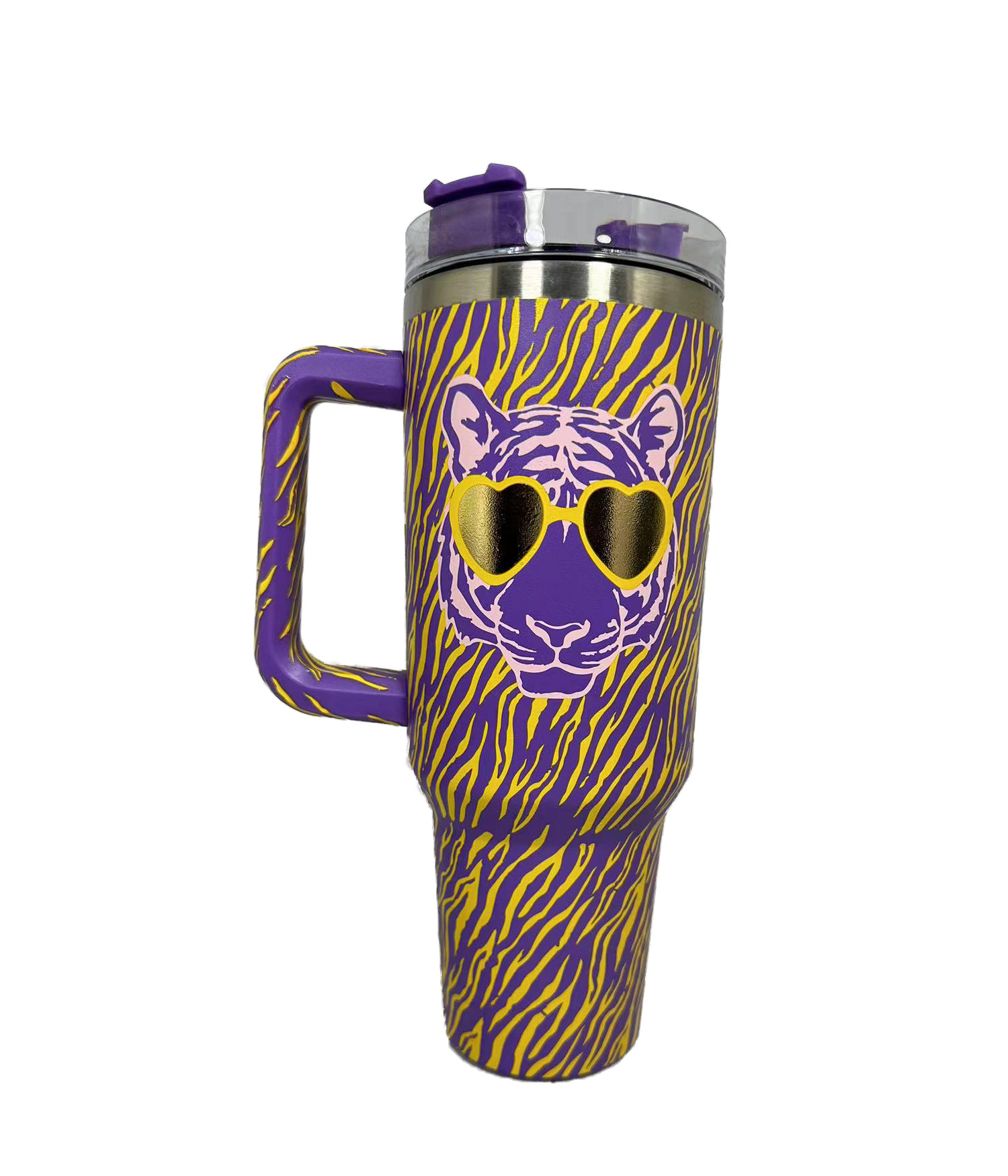 مخصص 40oz 20oz مستقيم مزدوج الجدار الفولاذ المقاوم للصدأ معزول التسامي بهلوان مع القش والتعامل معها 13