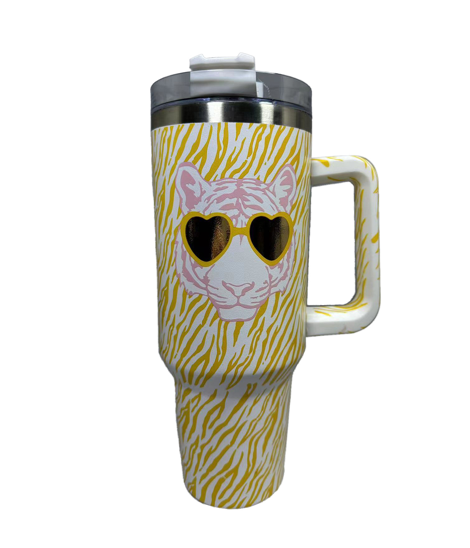 مخصص 40oz 20oz مستقيم مزدوج الجدار الفولاذ المقاوم للصدأ معزول التسامي بهلوان مع القش والتعامل معها 10