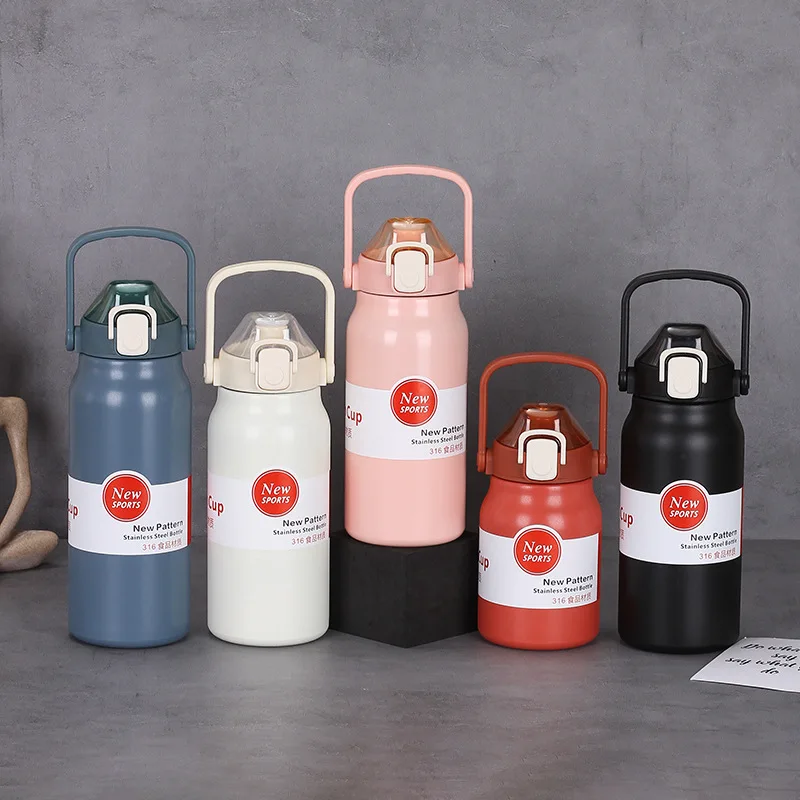 2023 تصميم جديد مزدوج الجدار مكنسة من الفولاذ المقاوم للصدأ ترمس معزول بهلوان مع سيبي وقش 14