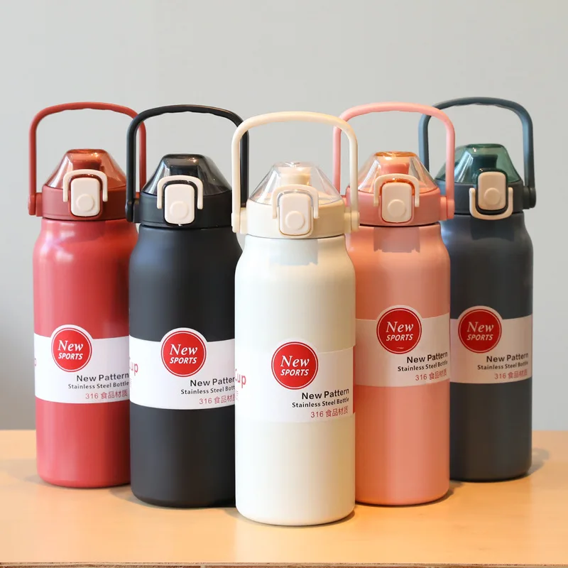 2023 تصميم جديد مزدوج الجدار مكنسة من الفولاذ المقاوم للصدأ ترمس معزول بهلوان مع سيبي وقش 9