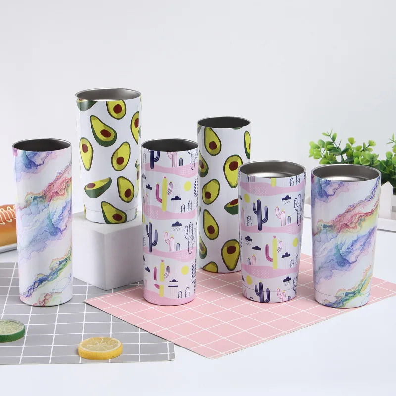 Insulated Sublimation Tumbler Blank Double Walled Stainless Steel Wholesale Bulk 20oz Skinny Straight For Kids 300 9
