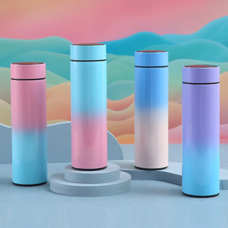 2023 New Design Double Wall Stainless Steel Vacuum Insulated Thermos Kids Tumbler With Led Temperature Display 11