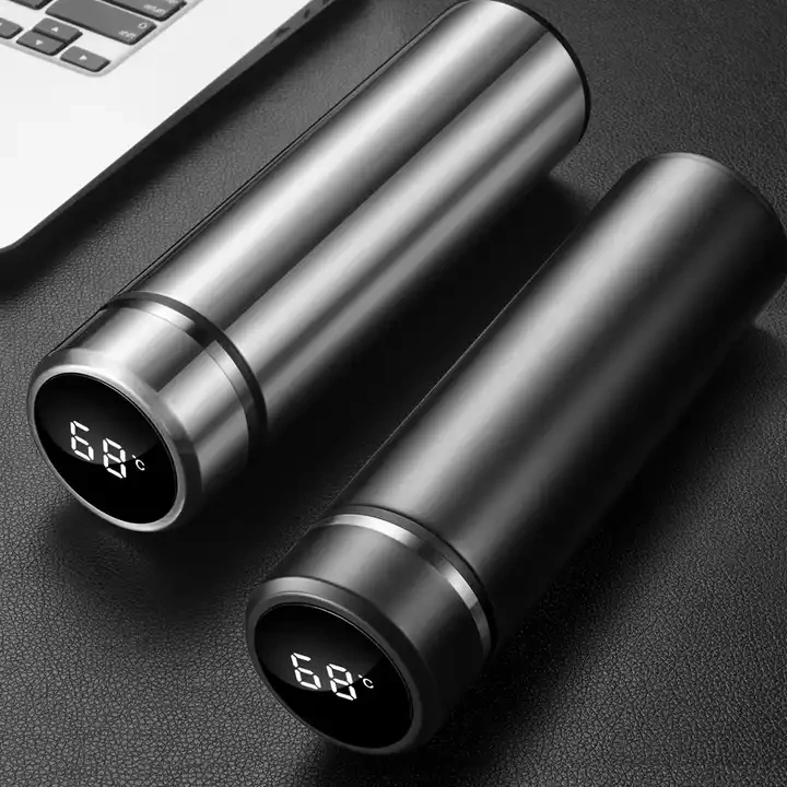 زجاجة مياه ذكية مع جهاز عرض درجة الحرارة LED الشهير الحالي، أداة ترمس بهلوان، 316 مكنسة كهربائية للأعمال من الفولاذ المقاوم للصدأ 7