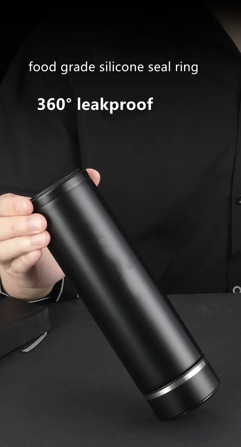 زجاجة مياه ذكية مع جهاز عرض درجة الحرارة LED الشهير الحالي، أداة ترمس بهلوان، 316 مكنسة كهربائية للأعمال من الفولاذ المقاوم للصدأ 11