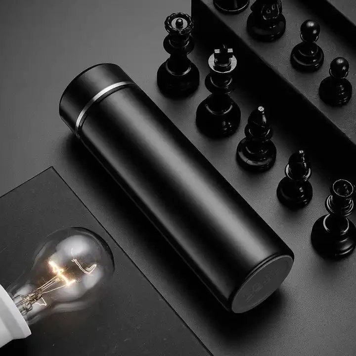 زجاجة مياه ذكية مع جهاز عرض درجة الحرارة LED الشهير الحالي، أداة ترمس بهلوان، 316 مكنسة كهربائية للأعمال من الفولاذ المقاوم للصدأ 13