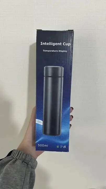 زجاجة مياه ذكية مع جهاز عرض درجة الحرارة LED الشهير الحالي، أداة ترمس بهلوان، 316 مكنسة كهربائية للأعمال من الفولاذ المقاوم للصدأ 14