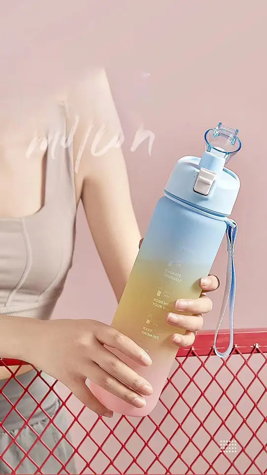 اختيار 2023 Ins 900 مللي كوب عصائر شفاف للشرب Bpa مجاني مانع للتسرب زجاجة ماء لتحلل الفاكهة مع غطاء/قش الصين 14