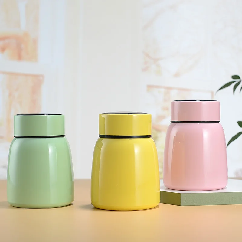 Botella de agua inteligente con pantalla Led de temperatura, termo portátil de acero inoxidable, Mini aspiradora bonita, 1 Uds. 12