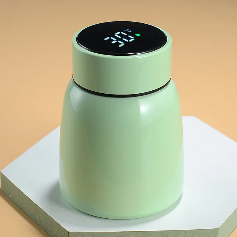 Botella de agua inteligente con pantalla Led de temperatura, termo portátil de acero inoxidable, Mini aspiradora bonita, 1 Uds. 7