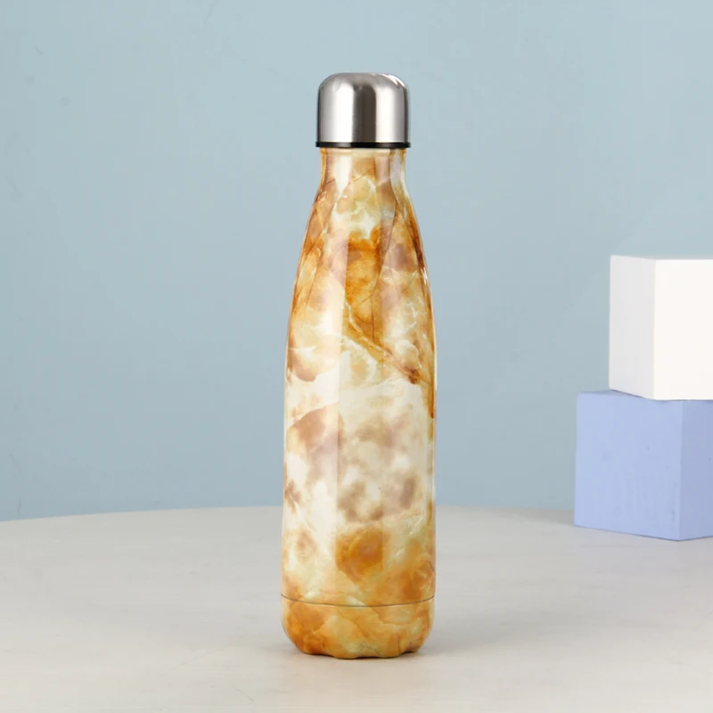 Botella de agua de acero inoxidable con aislamiento de doble pared con logotipo personalizado, precio al por mayor de China, para niños con cubierta 12