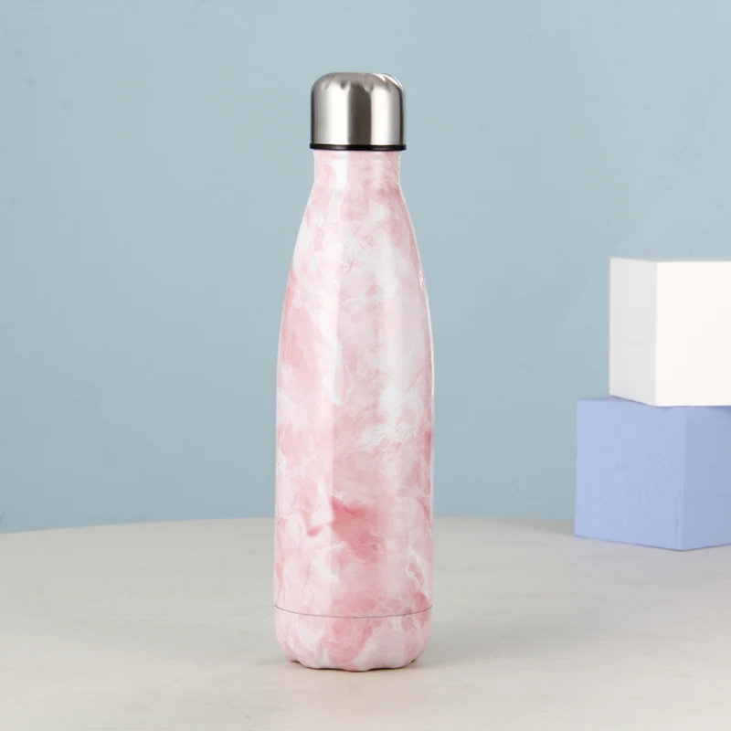 Botella de agua de acero inoxidable con aislamiento de doble pared con logotipo personalizado, precio al por mayor de China, para niños con cubierta 10