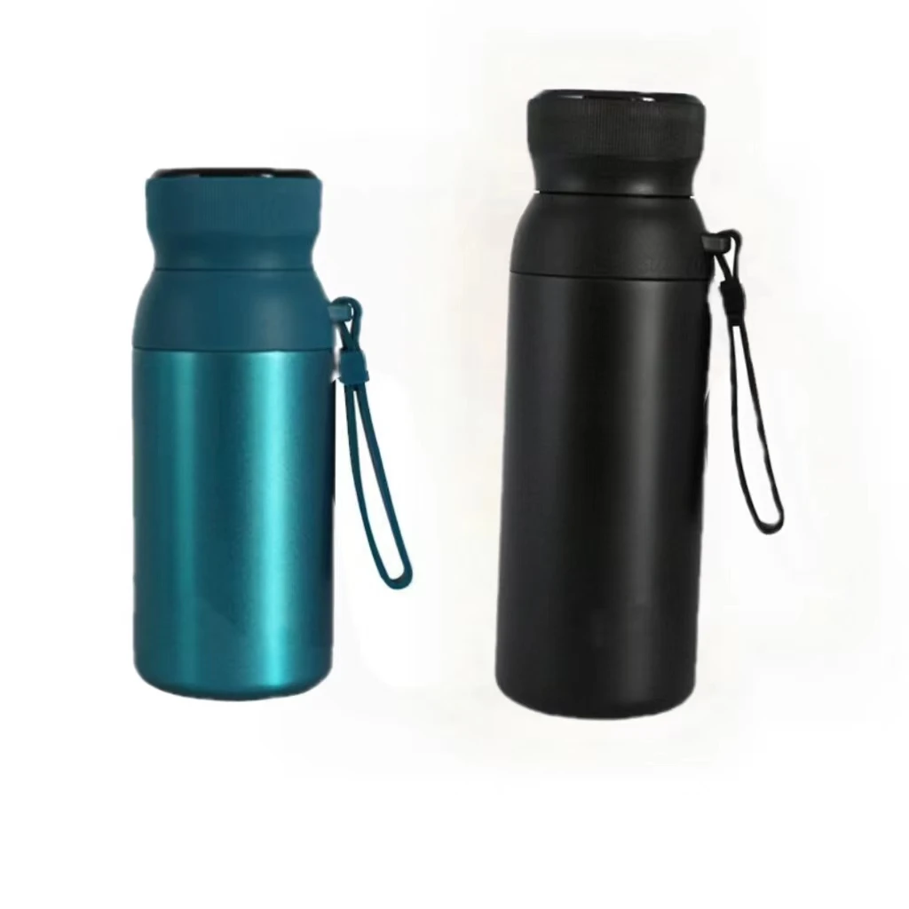 زجاجة مياه ذكية مع كوب ترمس لعرض درجة الحرارة LED الشهير الحالي ومقاوم للسقوط من الفولاذ المقاوم للصدأ 316 13