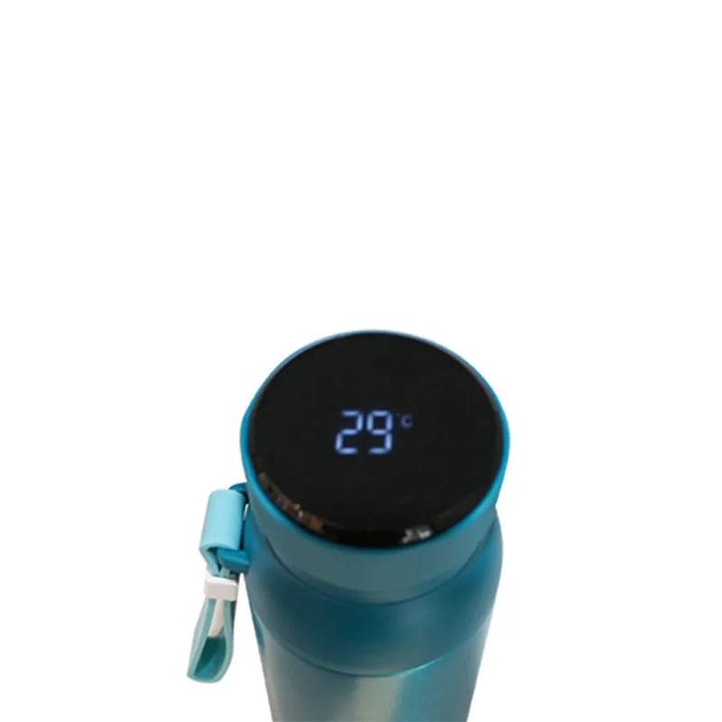 زجاجة مياه ذكية مع كوب ترمس لعرض درجة الحرارة LED الشهير الحالي ومقاوم للسقوط من الفولاذ المقاوم للصدأ 316 9