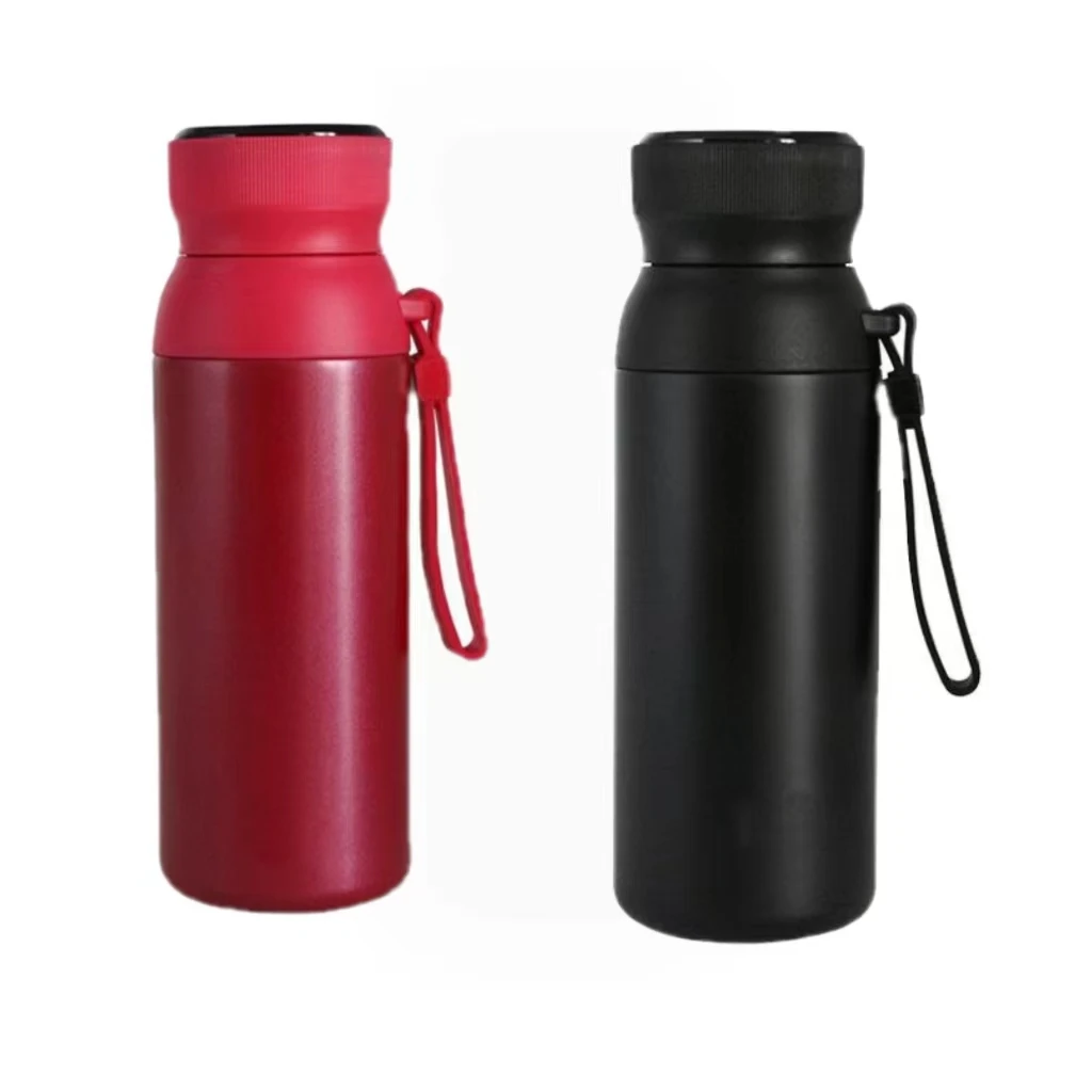 زجاجة مياه ذكية مع كوب ترمس لعرض درجة الحرارة LED الشهير الحالي ومقاوم للسقوط من الفولاذ المقاوم للصدأ 316 11